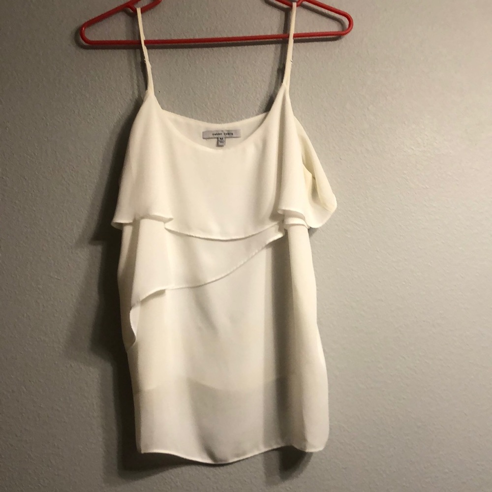 Cream dressy cami.  Size M